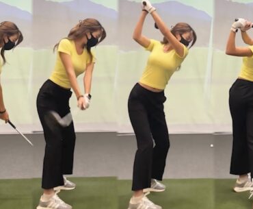 환상적인 바디턴! KLPGA 김민 프로의 골프스윙!