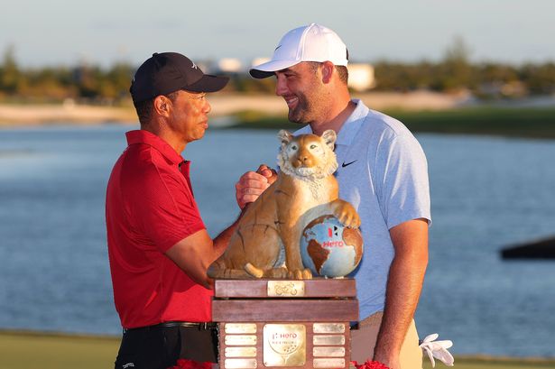 Scottie Scheffler and Tiger Woods