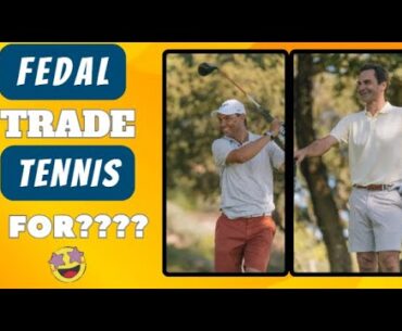 Rafael Nadal And Roger Federer Swap Tennis Court for Golf Course 🤩