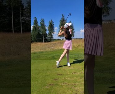 #golfgirl #golfgear #golfswing #golf #golflady #golfskirt #golfbeauty #ironshot
