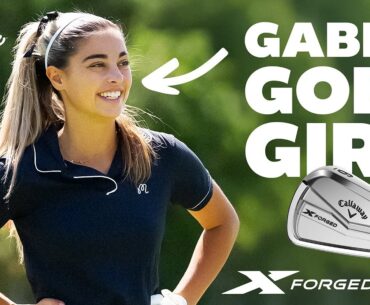 Gabby Golf Girl Tests the New X Forged Irons with Johnny Thompson! 🔥