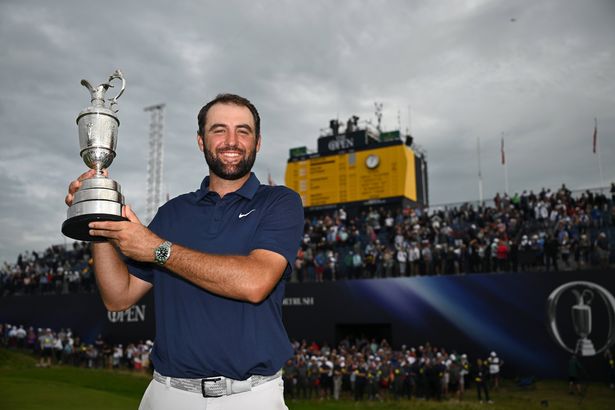 Scottie Scheffler with the Claret Jug