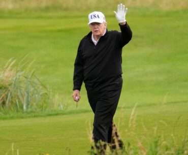 WATCH: Trump Golfs During Visit To His Turnberry Golf Course In Scotland