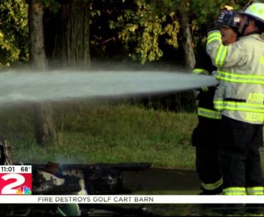 Fire that destroyed golf cart barn at Yahnundasis Golf Club under investigation