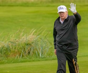 Live: View of Trump's Scottish golf course as president makes private visit to UK