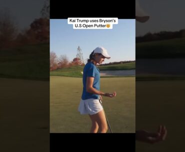 Bryson’s putter is huge🤣 @Kai Trump @Bryson DeChambeau #kaitrump #trump #brysondechambeau #golf #gol