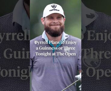 Tyrrell Hatton knows how to unwind after a round. 🍻