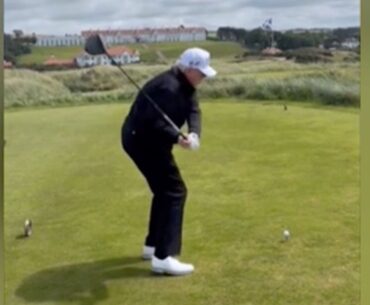 President Trump Releases Video Of Himself Golfing At Trump Turnberry Resort During Trip To Scotland