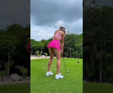 Amazing Golf Swing you need to see | Golf Girl awesome swing | Golf shorts | Emily