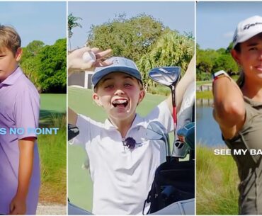 Kai Trump coaches her younger siblings on the golf course | My back hurts from carrying the team