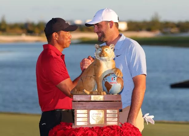 Scottie Scheffler and Tiger Woods