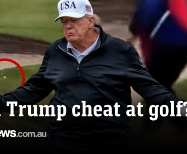 Trump caught cheating on golf course in Scotland