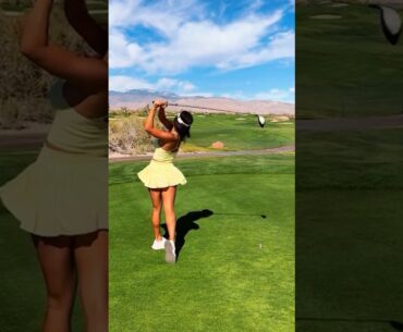 Amazing Golf Swing you need to see | Golf Girl awesome swing | Golf shorts | Michele Uemoto