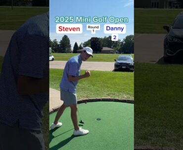 Danny vs Steven ROUND 1 - 2025 Mini Golf Open (Holes 1-2) #golf #minigolf #viral