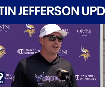 Vikings WR Justin Jefferson sidelined with minor hamstring strain [RAW]