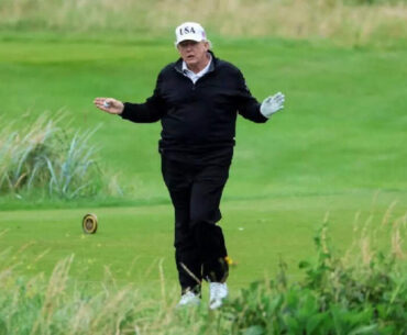 President Donald Trump accused of cheating while golfing with NFL legends during Scotland visit | NFL News