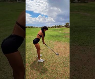 Amazing Golf Swing you need to see | Golf Girl awesome swing | Golf shorts | Michele Uemoto