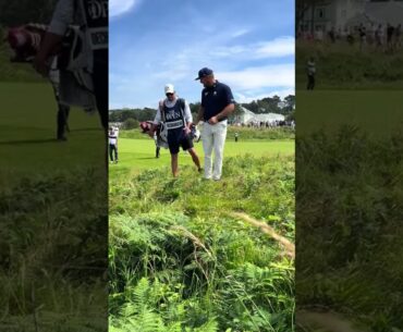 An uncomfortable exchange between Bryson DeChambeau and a ball spotter at The Open