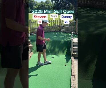 Danny vs Steven ROUND 1 - 2025 Mini Golf Open (Holes 9-10) #golf #minigolf #viral