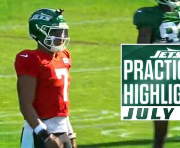Jets Training Camp Highlights | Justin Fields, Garrett Wilson, Sauce Gardner | 7/28/25
