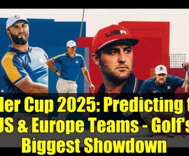 Ryder Cup 2025: Predicting the US & Europe Teams - Golf's Biggest Showdown