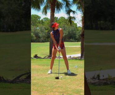 Amazing Golf Swing you need to see | Golf Girl awesome swing | Golf shorts | Hannah Leiner