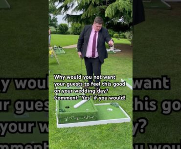 How your wedding guests feel when they get a hole in 1 on the wedding golf on your wedding day!