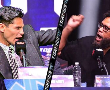The FULL Ryan Garcia vs Bill & Devin Haney heated exchange at Garcia vs Romero press conference!