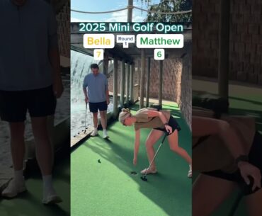 Bella vs Matthew ROUND 1 - 2025 Mini Golf Open (Holes 3-4) #golf #minigolf #viral
