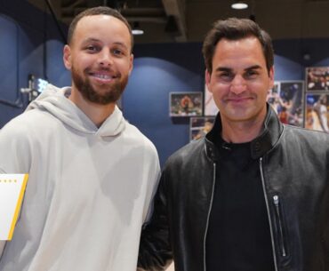 Tennis Icon Roger Federer Visits the Golden State Warriors