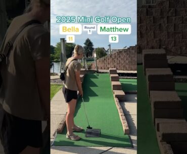Bella vs Matthew ROUND 1 - 2025 Mini Golf Open (Holes 5-6) #golf #minigolf #viral