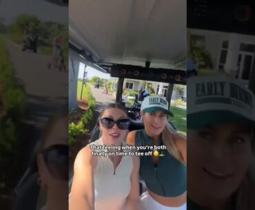 The stars have aligned 🤌🏼⛳️🥲✨ - - - #trunkslammer #late #alwayslate #golf #golfbabe #golfbabes