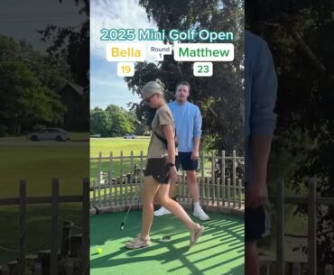 Bella vs Matthew ROUND 1 - 2025 Mini Golf Open (Holes 9-10) #golf #minigolf #viral