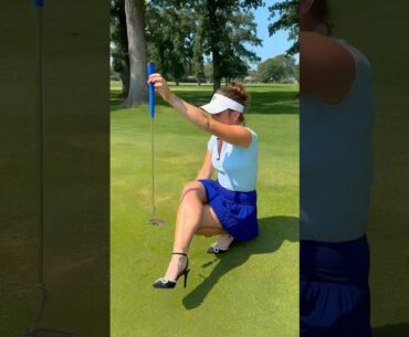 NICKI MANAJ CHALLENGE x GOLF!?! 🤯 #golf #golfgirl #nickimanaj #heels #golfaddict