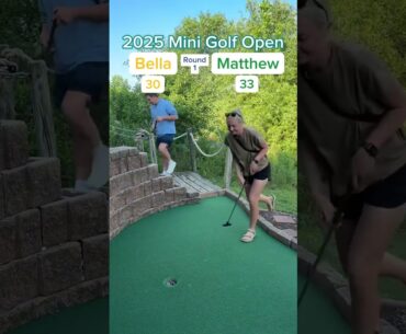 Bella vs Matthew ROUND 1 - 2025 Mini Golf Open (Holes 13-14) #golf #minigolf #viral