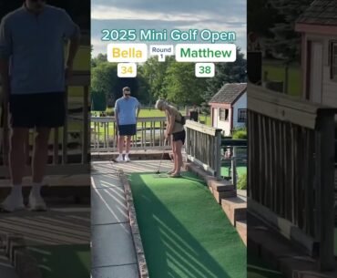 Bella vs Matthew ROUND 1 - 2025 Mini Golf Open (Holes 15-16) #golf #minigolf #viral