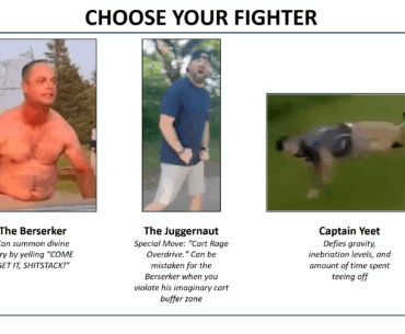 CHOOSE YOUR FIGHTER- GOLF DOUCHEBAG MODE