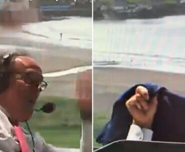 NBC golf commentators brutally mocked as bat sparks chaos in the British Open box
