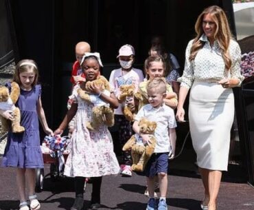 Melania Trump teases Donald Trump’s golf habit in surprise children's hospital visit