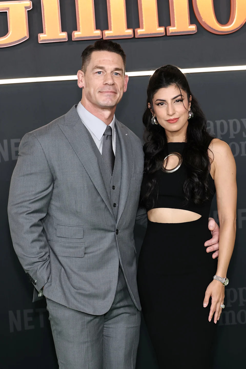John Cena and Shay Shariatzadeh attend Netflix's "Happy Gilmore 2" New York Premiere.