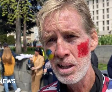 Ryan Routh at a protest in support of Ukraine