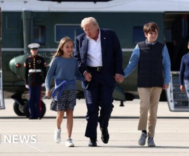 Trump flies back to the US after whirlwind trip to Scotland