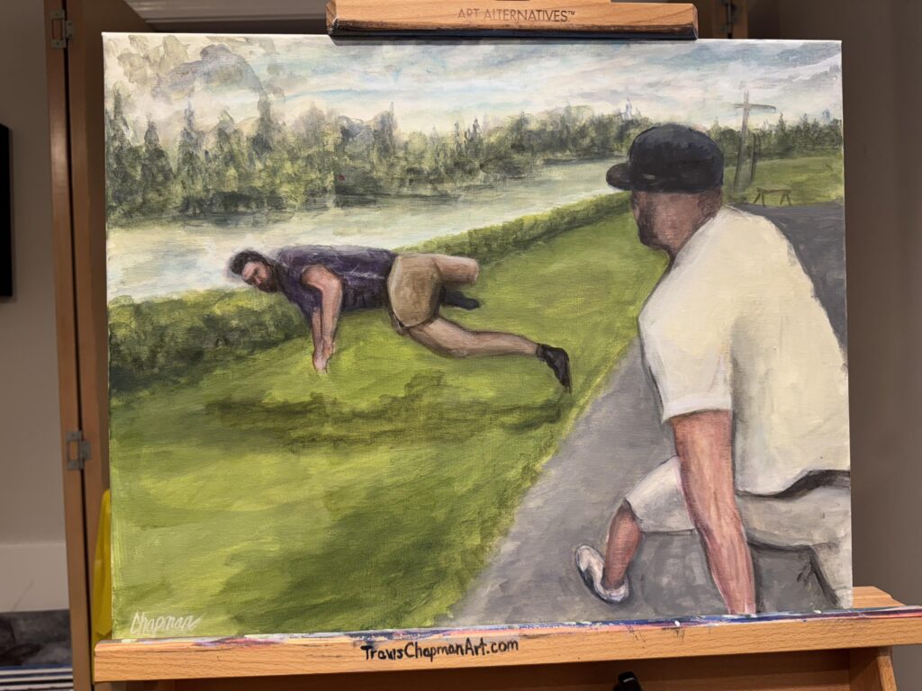 I painted the hockey player versus golfer