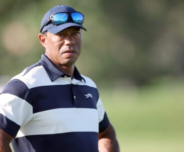 Tiger Woods on site to watch son Charlie