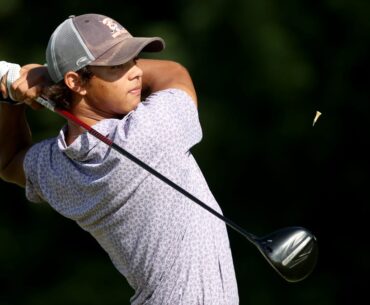 How did Charlie Woods fare on Day 2 of the U.S. Junior Amateur?