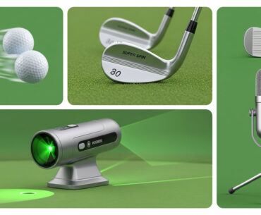 a montage of hypothetical golf equipment generated by Google Gemini