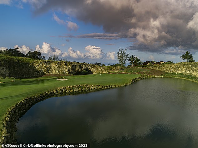 The 16th also features one of the coolest natural features I have ever seen on a golf course, the cave at the back of the green