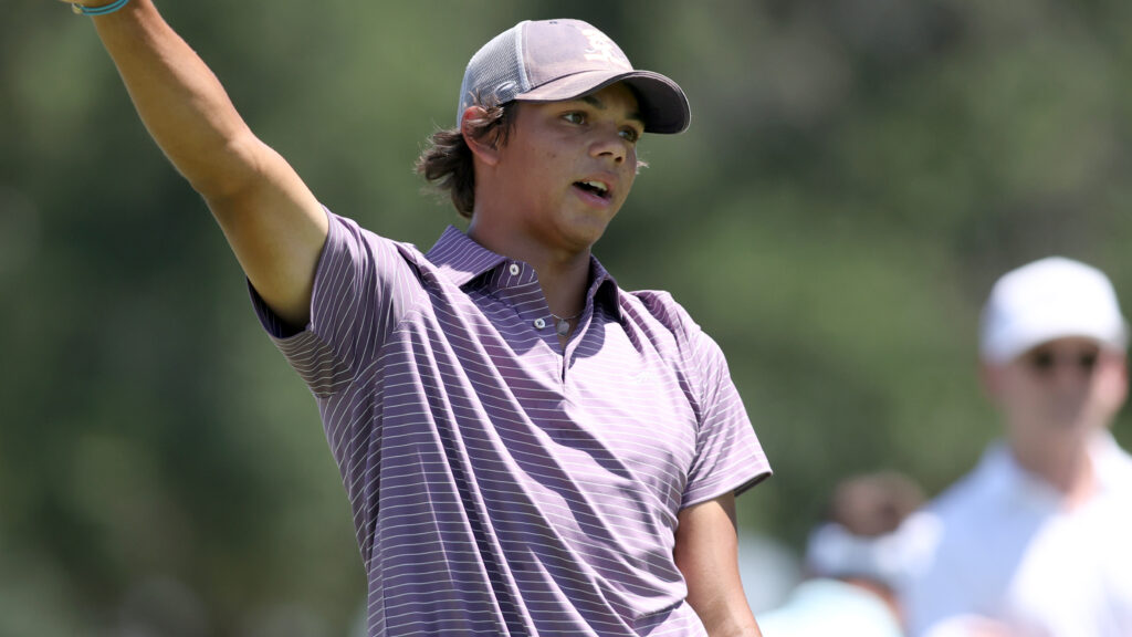 Charlie Woods at the US Junior Amateur