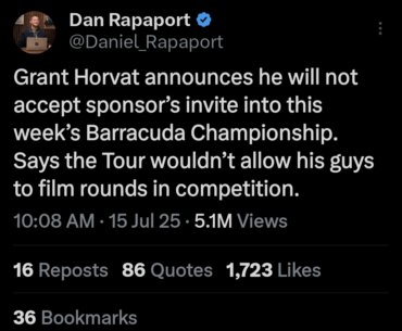 Stop inviting YouTube Golfers