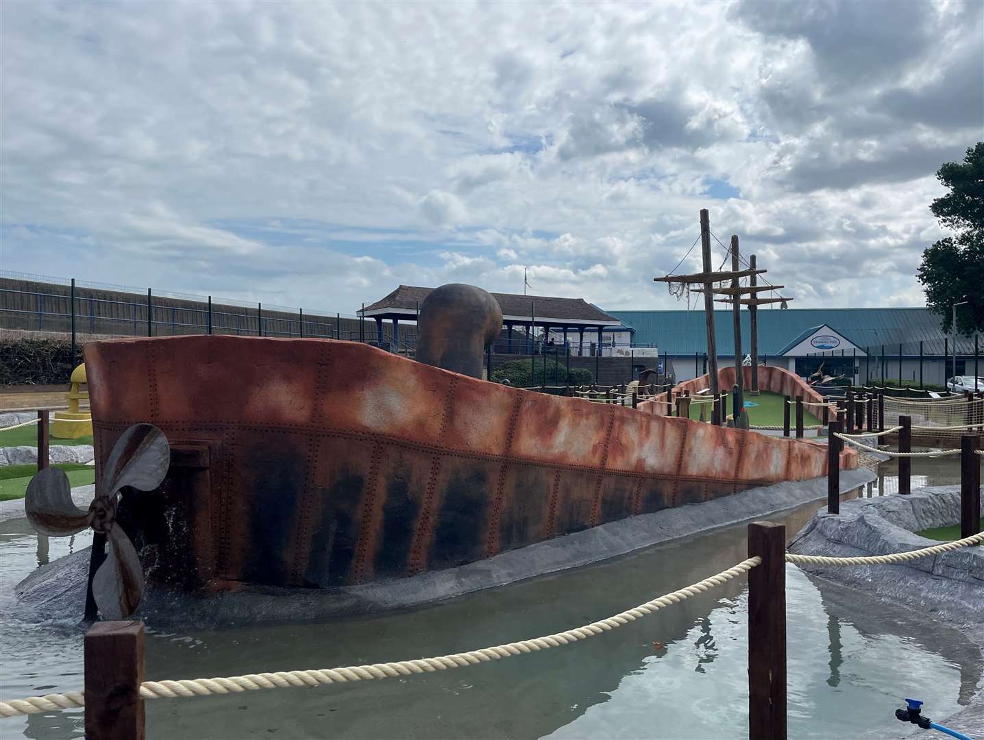 The centrepiece of Sheerness Adventure Golf Course is the SS Richard Montgomery